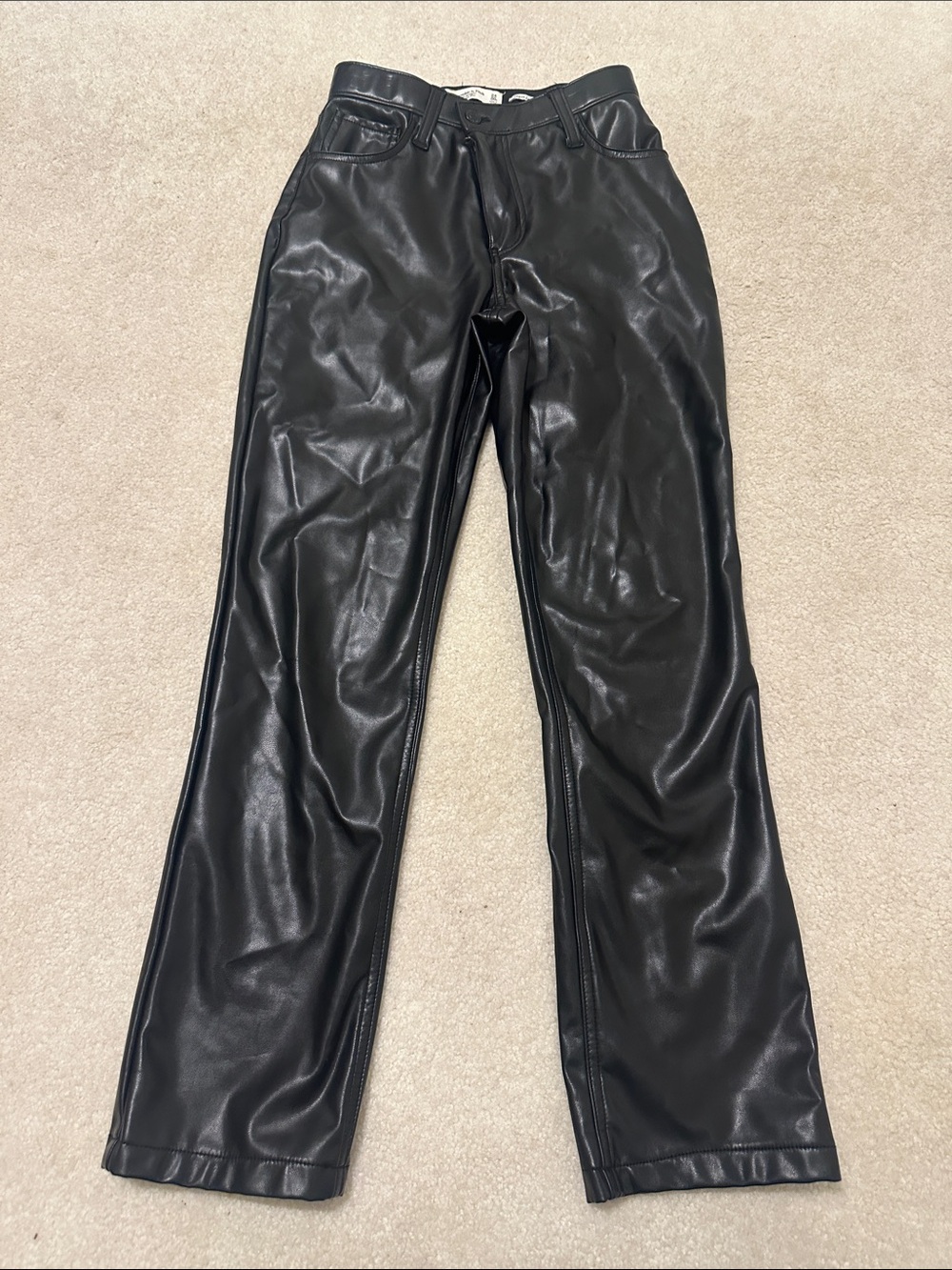 Abercrombie & Fitch Black Vegan Leather Pants